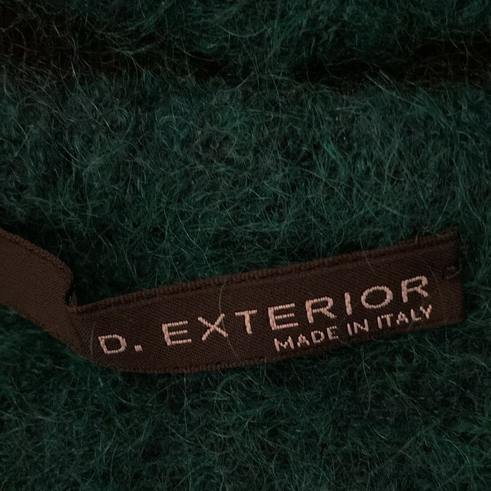 D. Exterior Made In Italy Open Cardigan Sweater in Green. Wool/Mohair. Size S. - Picture 5 of 7